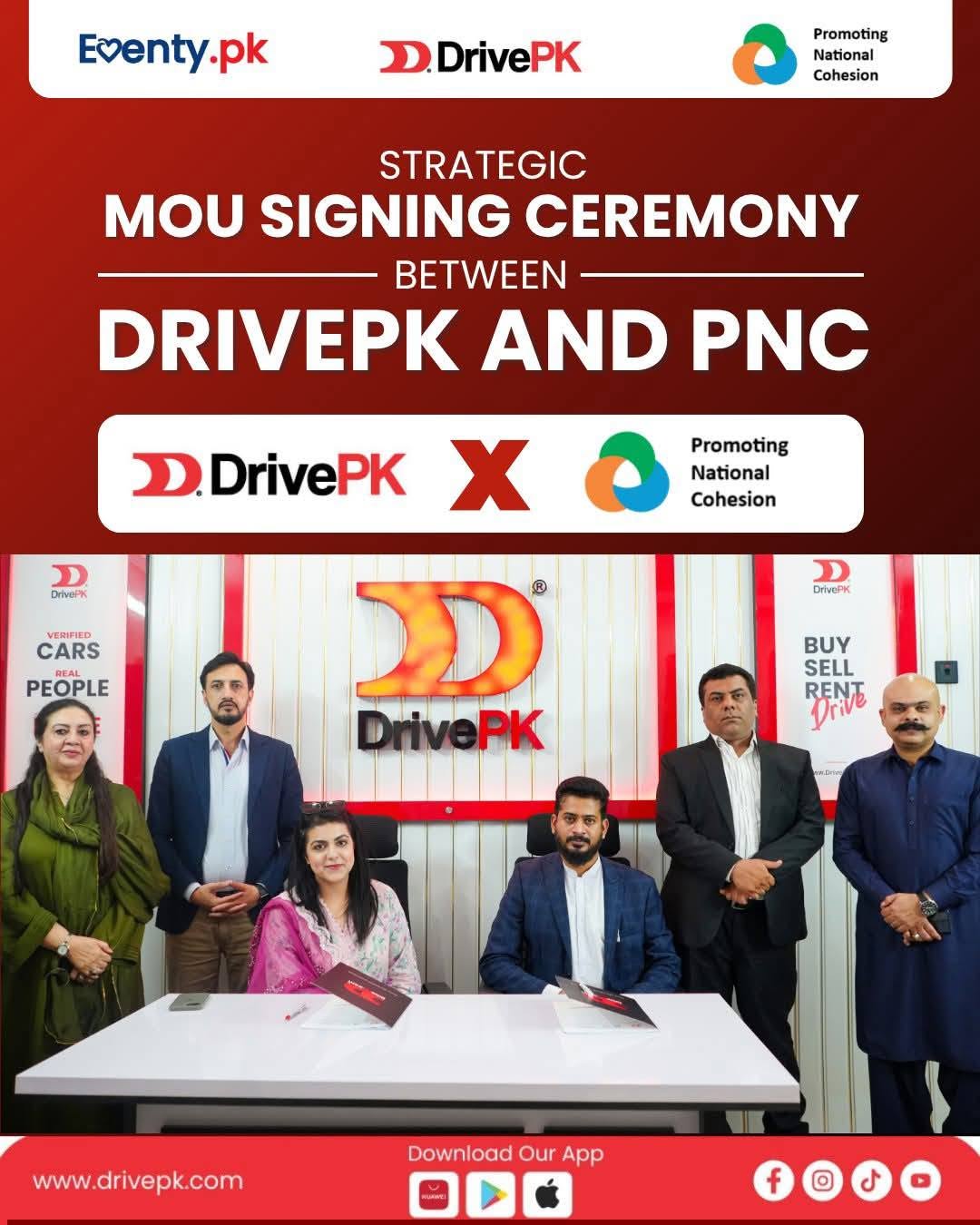 MoU signed with Drivepk and Eventy under Paksitan Green Mobility Mission (PGMM)